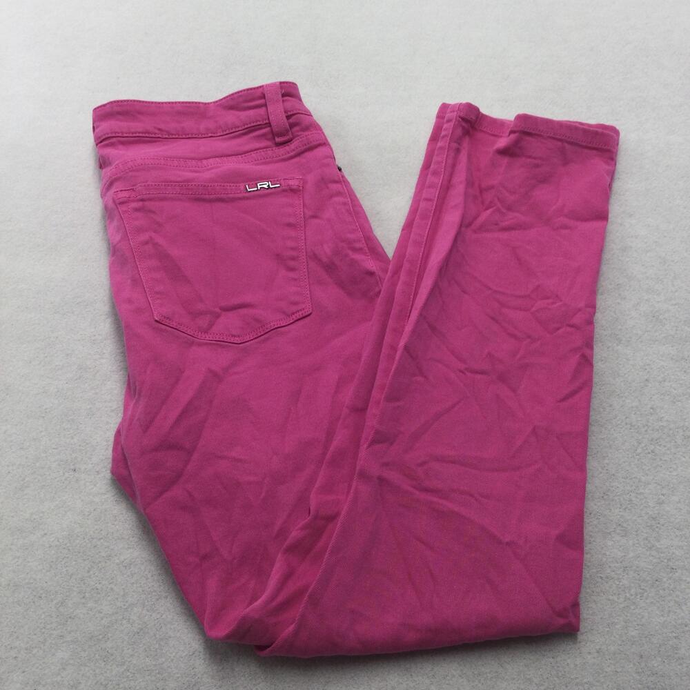 Lauren Jeans Co Ralph Lauren Modern Straight Jeans Womens 8P Pink Stretch Denim